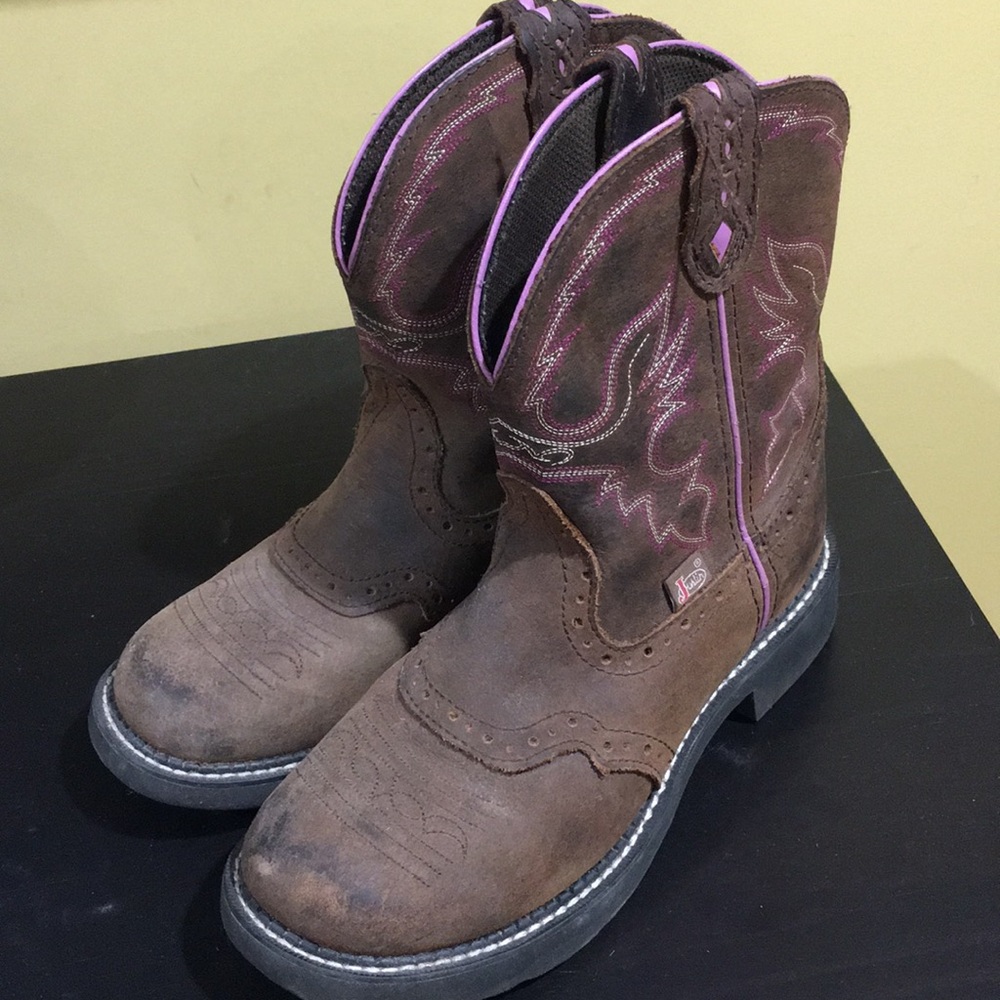 Justin Western boots round toe